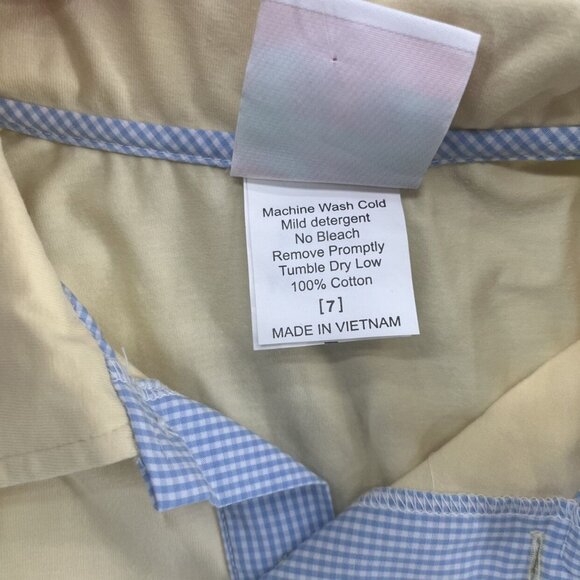 Shrimp Grits Kids Polo Shirt Boys Light Yellow Long Sleeve Cotton Size 7 - Picture 4 of 4